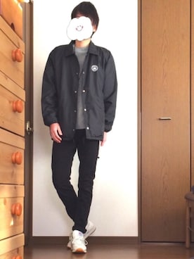 「CONVERSE（コンバース）のアイテム（ナイロンジャケット）」を使った、tatsuさん（メンズ・180cm）の春コーディネート