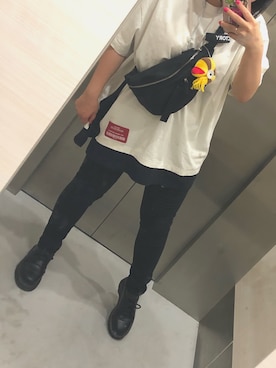 「沖縄」｜「アイテム（ブーツ）」を使った、KiHOさん（レディース・159cm）の春コーディネート