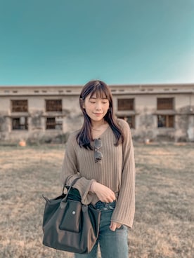 「travel」｜「アイテム（トップス）」を使った、Liz  Huangさん（レディース・160cm）の冬コーディネート