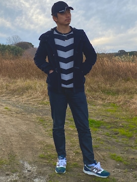 「ZARA MAN」｜「アイテム（ダッフルコート）」を使った、ゆうぱちさん（メンズ・180cm）の冬コーディネート