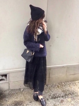 「Discoat Parisien」｜「アイテム（その他シューズ）」を使った、しずさん（レディース・156cm）の冬コーディネート