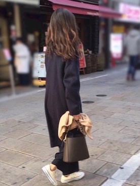 「うしろ姿」｜「アイテム（その他）」を使った、しずさん（レディース・156cm）の冬コーディネート