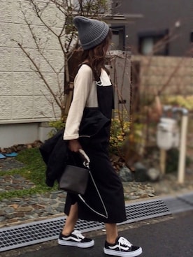 「Discoat Parisien」｜「アイテム（ニットキャップ/ビーニー）」を使った、しずさん（レディース・156cm）の冬コーディネート