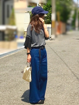 「Discoat Parisien」｜「アイテム（バレエシューズ）」を使った、しずさん（レディース・156cm）の夏コーディネート