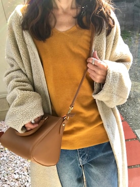 「Factor=（ファクターイコール）のアイテム（パンツ）」を使った、しずさん（レディース・156cm）の秋コーディネート