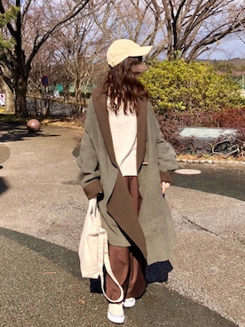 「stradivarius（ストラディバリウス）のアイテム（ニット/セーター）」を使った、しずさん（レディース・156cm）の冬コーディネート