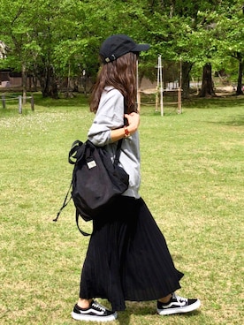 「antiqua（アンティカ）のアイテム（ブルゾン）」を使った、しずさん（レディース・156cm）の春コーディネート