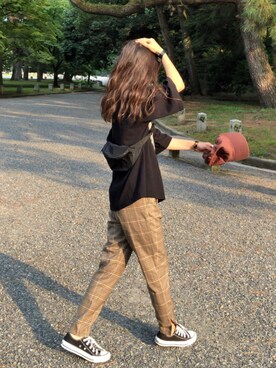 「YEVS（イーブス）のアイテム（トップス）」を使った、しずさん（レディース・156cm）の夏コーディネート