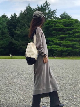 「SVEC（シュベック）のカンフーシューズ kung fu Shoes / ストラップパンプス（バレエシューズ）」を使った、しずさん（レディース・156cm）の秋コーディネート