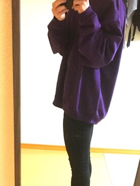 「markaware（マーカウェア）のアイテム（スウェット）」を使った、金澤太郎さん（メンズ・170cm）の冬コーディネート