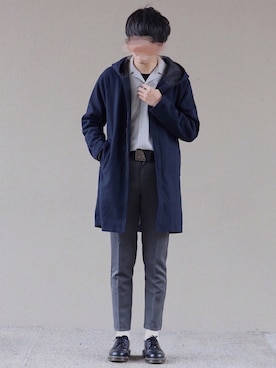 「フードコート」｜「アイテム（マウンテンパーカー）」を使った、yasuさん（メンズ・174cm）の冬コーディネート
