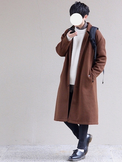 ビーバーメルトン オーバーサイズ ロングダブルチェスターコート