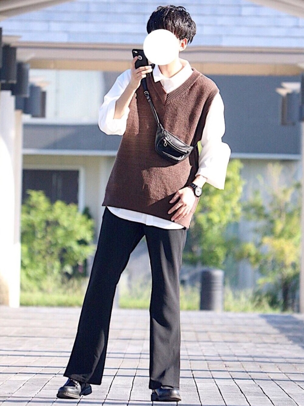 yasuさんの「ファッションインフルエンサー SHOTA × INTER FACTORY　コード付きシャツ（INTER FACTORY）」を使ったコーディネート
