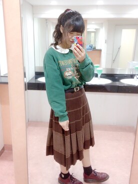 「Dr. Martens（ドクターマーチン）のDr.Martens (ドクターマーチン)/1461 3EYE GIBSON SHOES（その他シューズ）」を使った、YKK.さん（レディース・165cm）の冬コーディネート