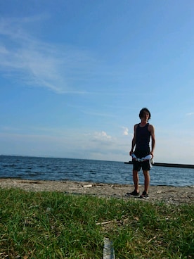 「筋トレ」｜ささきさんさん（メンズ・178cm）の夏コーディネート