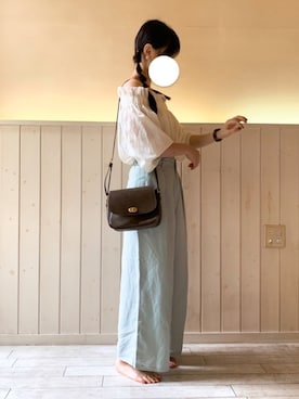 「夢展望（ユメテンボウ）のアイテム（シャツ/ブラウス）」を使った、みょちゃさん（レディース・162cm）の夏コーディネート
