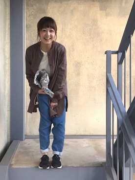 「花見」｜「アイテム（財布/小物）」を使った、階段暮らしのウルカマラさん（レディース・154cm）の春コーディネート