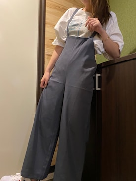 「ダニエルウェリントン」｜「アイテム（オールインワン・サロペット）」を使った、MIRUさん（レディース・158cm）の秋コーディネート