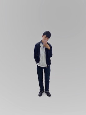 「アイテム（マフラー）」を使った、ショウさん（メンズ・173cm）の夏コーディネート