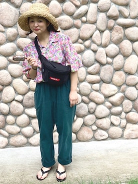 「L.H.P（エルエイチピー）のアイテム（サンダル）」を使った、ミミさん（レディース・153cm）の夏コーディネート
