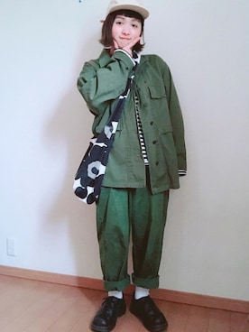 「平成最後のWEARISTAセンバツ」｜「アイテム（帽子）」を使った、ミミさん（レディース・153cm）の春コーディネート