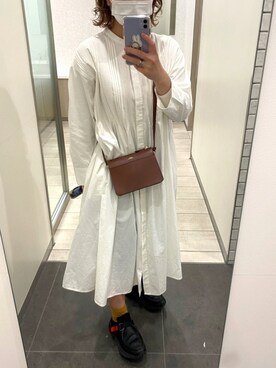 「yuni（ユニ　）のアイテム（ワンピース/ドレス）」を使った、ミミさん（レディース・153cm）の冬コーディネート