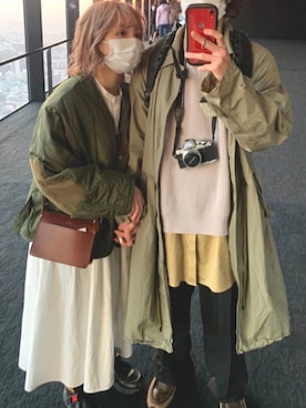 「yuni（ユニ　）のアイテム（ワンピース/ドレス）」を使った、ミミさん（レディース・153cm）の春コーディネート