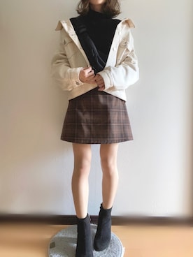 「one after another NICE CLAUP（ワンアフターアナザーナイスクラップ）のアイテム（デニムジャケット）」を使った、HNさん（レディース・148cm）の秋コーディネート