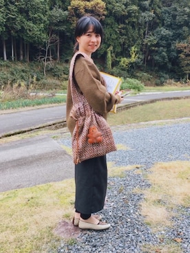 「ハラコパンプス」｜taroさん（レディース・156cm）の秋コーディネート