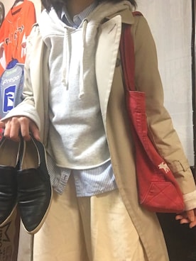 「Abercrombie&Fitch（アバークロンビーアンドフィッチ）のアイテム（バッグ）」を使った、copeさん（レディース・170cm）の春コーディネート