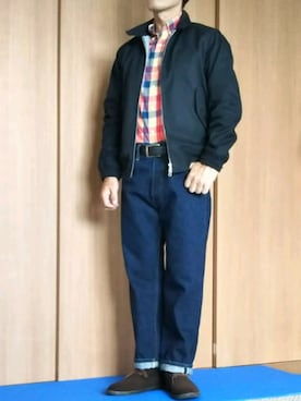 「アイテム（ブルゾン）」を使った、momentさん（メンズ・164cm・40代）の秋コーディネート