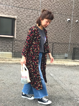 「Hub&Spoke（ハブアンドスポーク）のアイテム」を使った、美衣さん（レディース・152cm）の春コーディネート