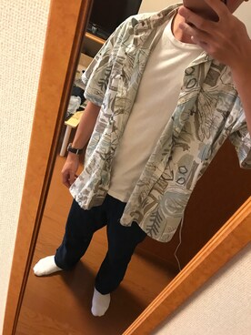 「niko and...（ニコアンド）のアイテム（チノパンツ）」を使った、るーさん（メンズ・171cm）の夏コーディネート