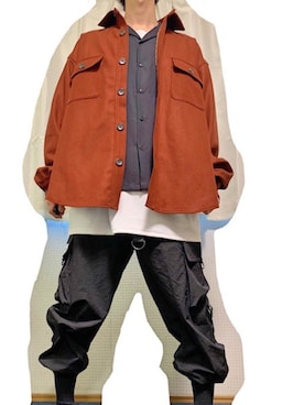 「アイテム（ミリタリージャケット、レッド系）」を使った、しょうさん（メンズ・170cm）の秋コーディネート