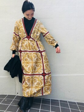 「PUBLUX（パブリュクス）のアイテム（ブーツ）」を使った、miiiiiさん（レディース・159cm）の秋コーディネート