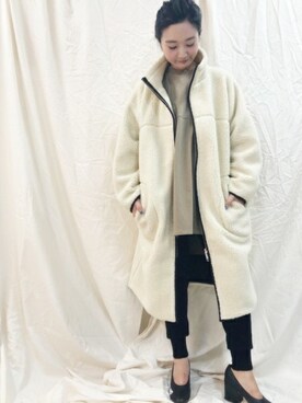 「PUBLUX（パブリュクス）のアイテム（その他アウター）」を使った、miiiiiさん（レディース・159cm）の秋コーディネート