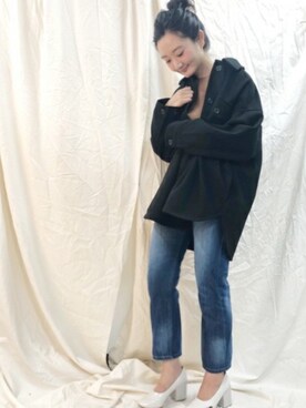 「PENNEYS（ぺニーズ）のアイテム（ブルゾン）」を使った、miiiiiさん（レディース・159cm）の秋コーディネート