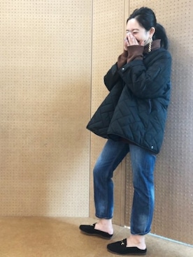 「PUBLUX（パブリュクス）のアイテム（ブルゾン）」を使った、miiiiiさん（レディース・159cm）の秋コーディネート