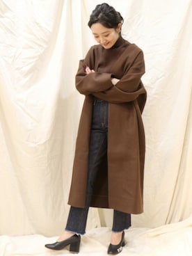 「PUBLUX（パブリュクス）のアイテム（その他アウター）」を使った、miiiiiさん（レディース・159cm）の冬コーディネート