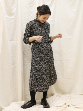 「PUBLUX（パブリュクス）のアイテム（ローファー）」を使った、miiiiiさん（レディース・159cm）の冬コーディネート