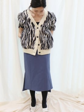 「ボリュームニット」｜「アイテム（パンプス）」を使った、miiiiiさん（レディース・159cm）の冬コーディネート