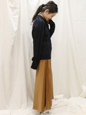 「PUBLUX（パブリュクス）のアイテム（スカート）」を使った、miiiiiさん（レディース・159cm）の冬コーディネート
