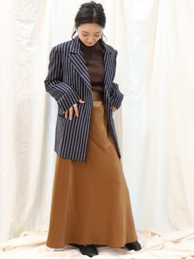 「PUBLUX（パブリュクス）のアイテム（テーラードジャケット）」を使った、miiiiiさん（レディース・159cm）の冬コーディネート