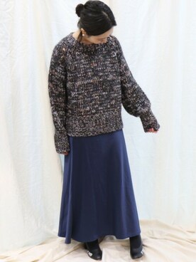「PUBLUX（パブリュクス）のアイテム（スカート）」を使った、miiiiiさん（レディース・159cm）の冬コーディネート