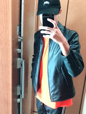 「STUSSY（ステューシー）のStock Low Pro Cap（キャップ）」を使った、結城 秀人さん（メンズ・175cm）の秋コーディネート