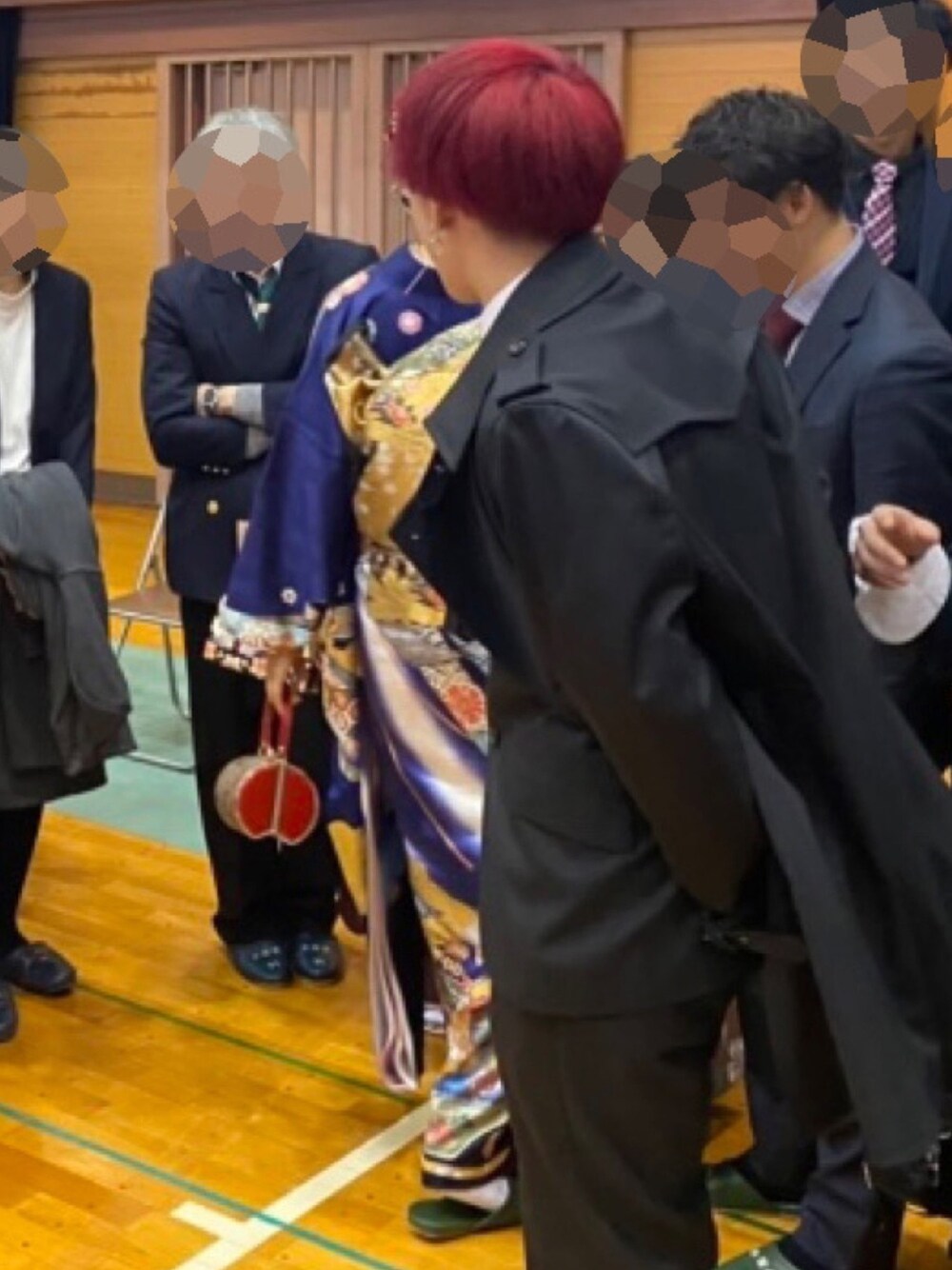 「スーツ、成人式、スーツスタイル、派手髪」｜「SUIT.のアイテム（ジャケット/アウター、ブラック系）」を使った、ゆう₍ ᐢ. ̫ .ᐢ ₎さん（メンズ・171cm）の冬コーディネートの1枚目の写真