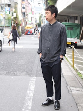 「セットアップパンツ」｜MIZさん（メンズ・174cm）の夏コーディネート