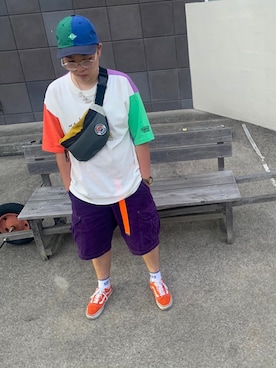 「H&M（エイチ・アンド・エム）のアイテム（バッグ）」を使った、☛Reiy@☚さん（メンズ・160cm）の夏コーディネート