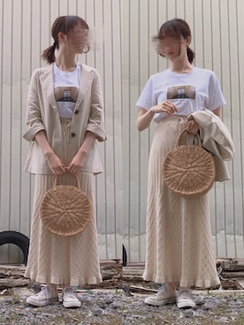 「Honeys（ハニーズ）のアイテム」を使った、aたさん（レディース・168cm）の春コーディネート