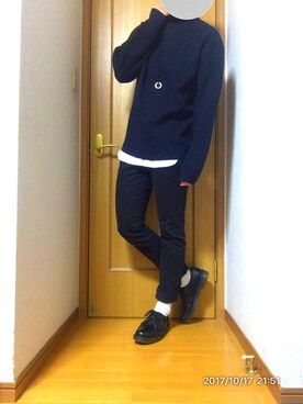 「UNIQLO U」｜「アイテム（福袋/福箱）」を使った、tsuraさん（メンズ・176cm）の秋コーディネート